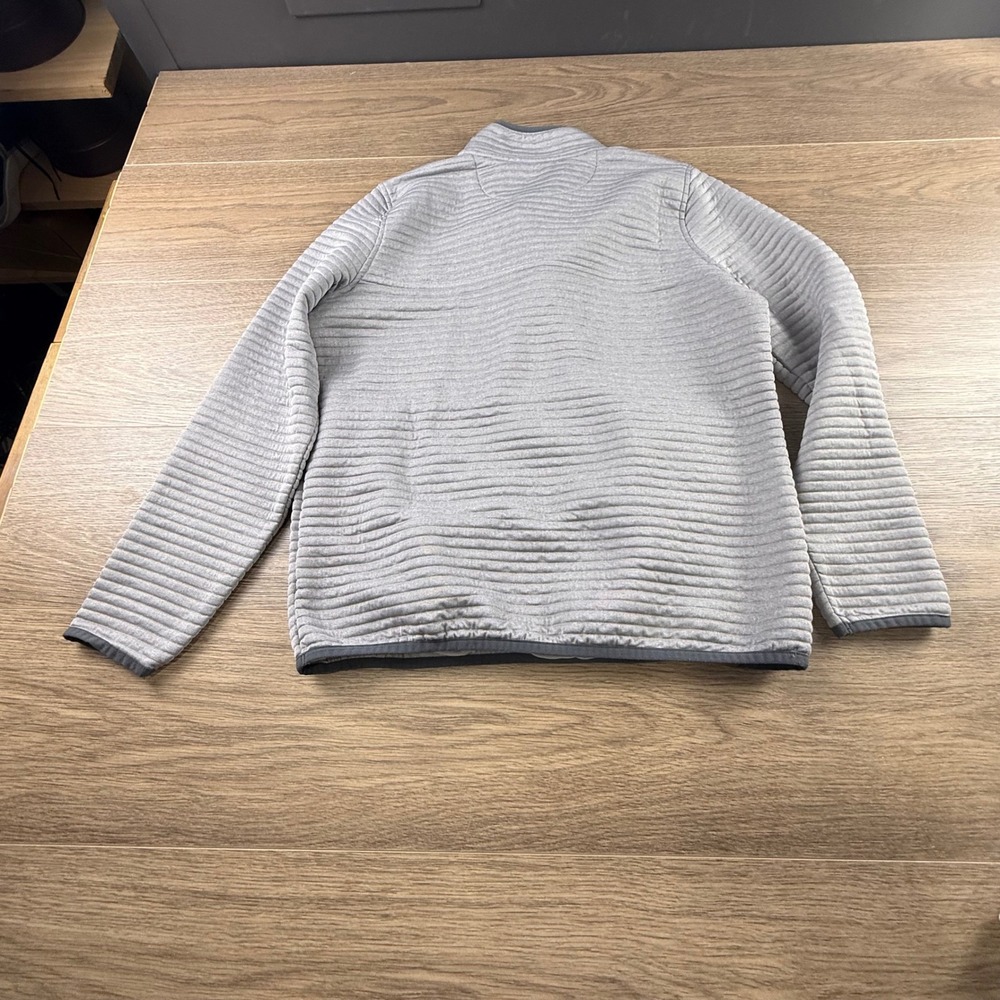 LL Bean Womens Airlight Knit Pullover Gray Quarter Snap Sweatshirt Size M Light - Picture 10 of 11